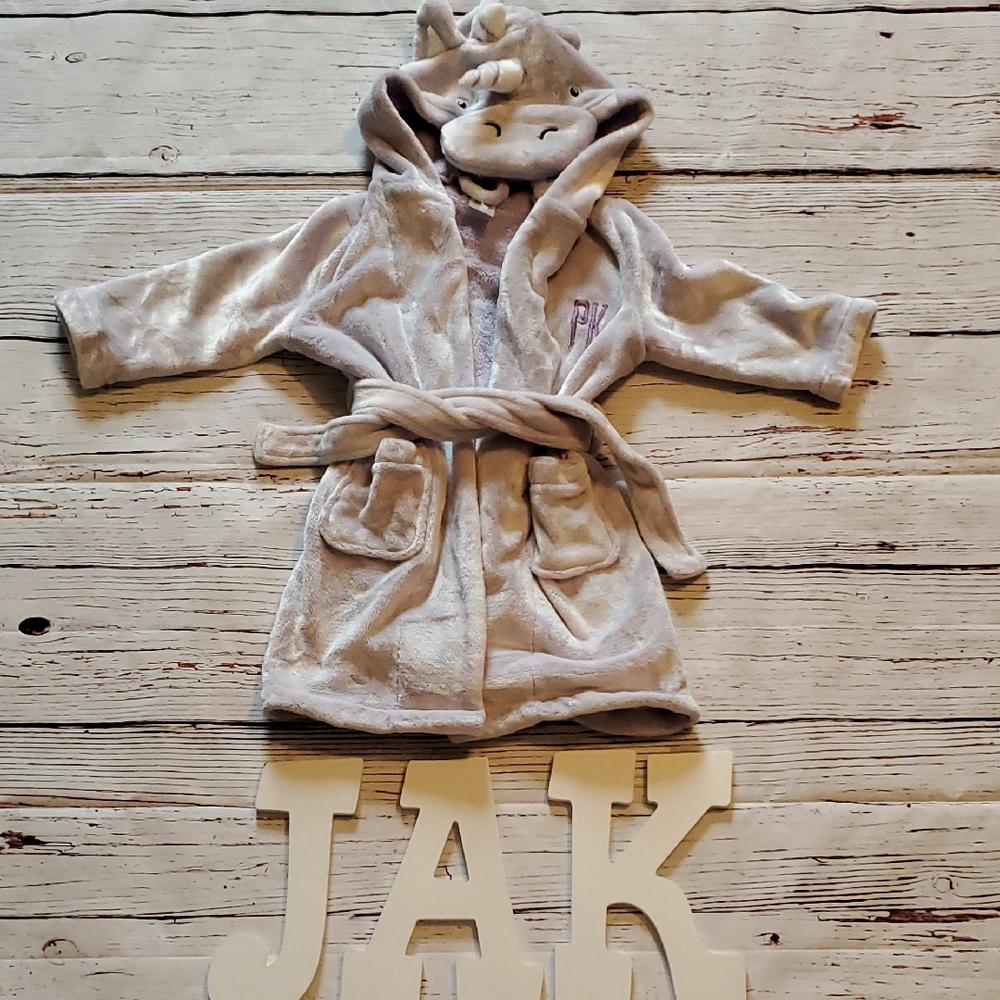 Pottery Barn Kids Purple Animal Hooded Pajama Robe
